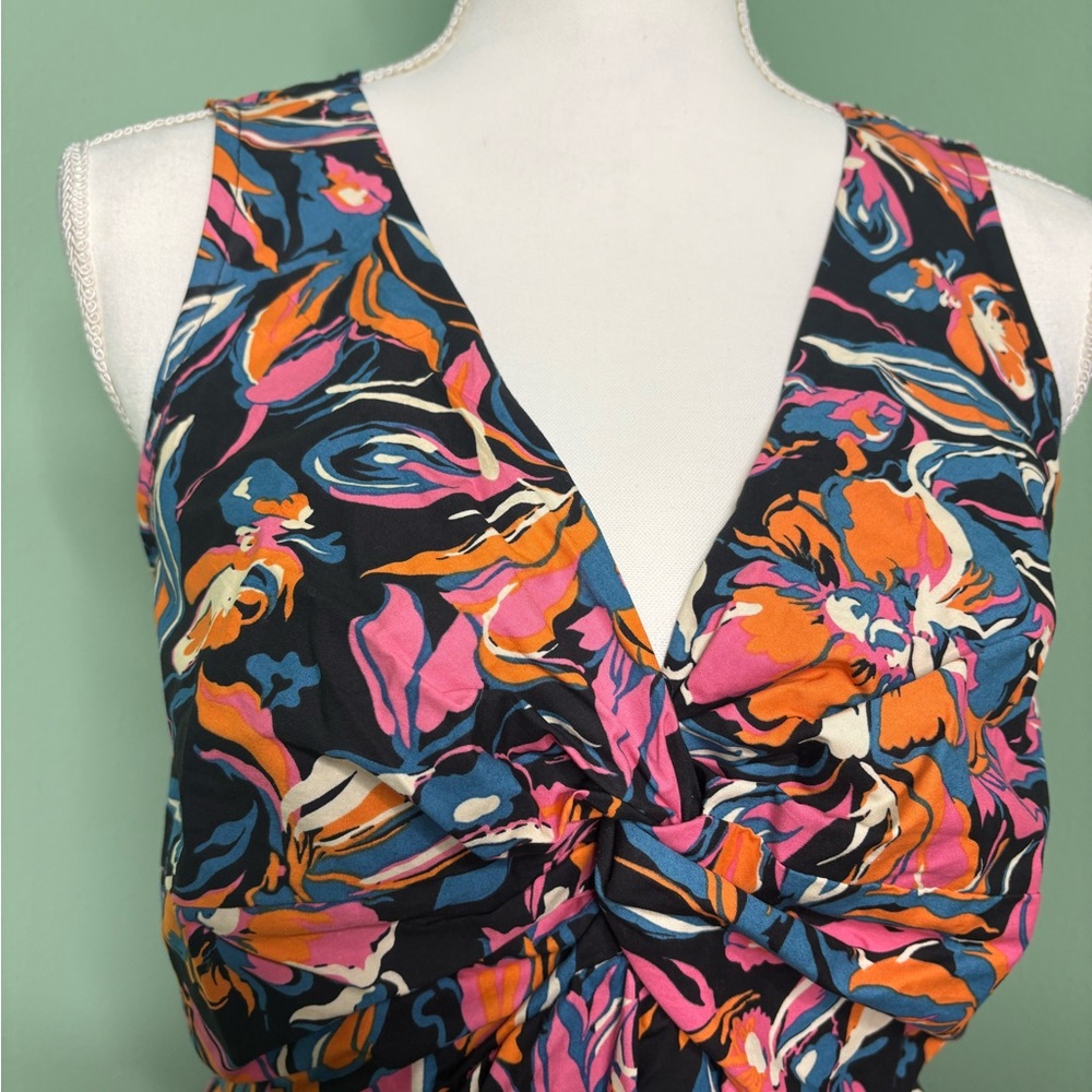nwt French Connection Black and Pink Floral Maxi Dress small - Picture 3 of 15